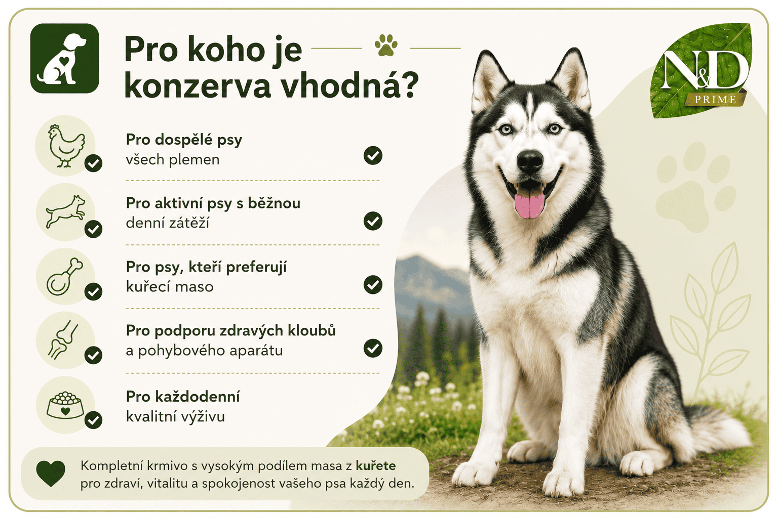 ND Prime kuře pro koho je konzerva vhodná